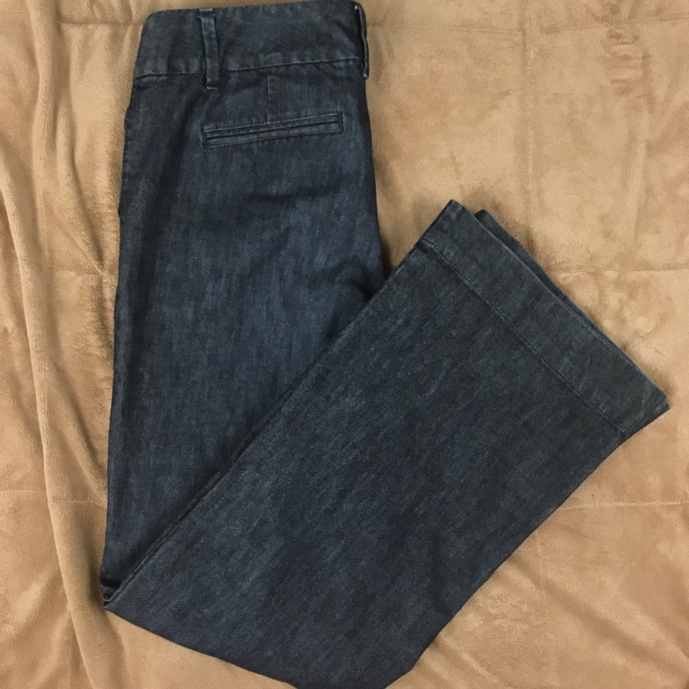 GAP Trouser Wide Leg Dress Pant Size 6 Dark Wash